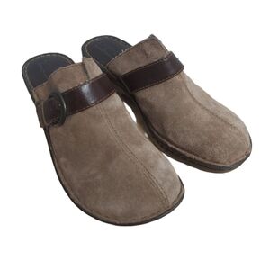 B.O.C Women's Leather Brown Mules Clogs Slip-on Shoes size 10/42 M/W